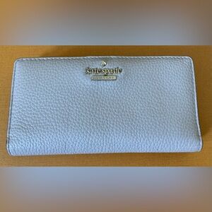 Kate Spade Nude Beige/ Pinkish Cream Bifold 100% Cow Leather Wallet